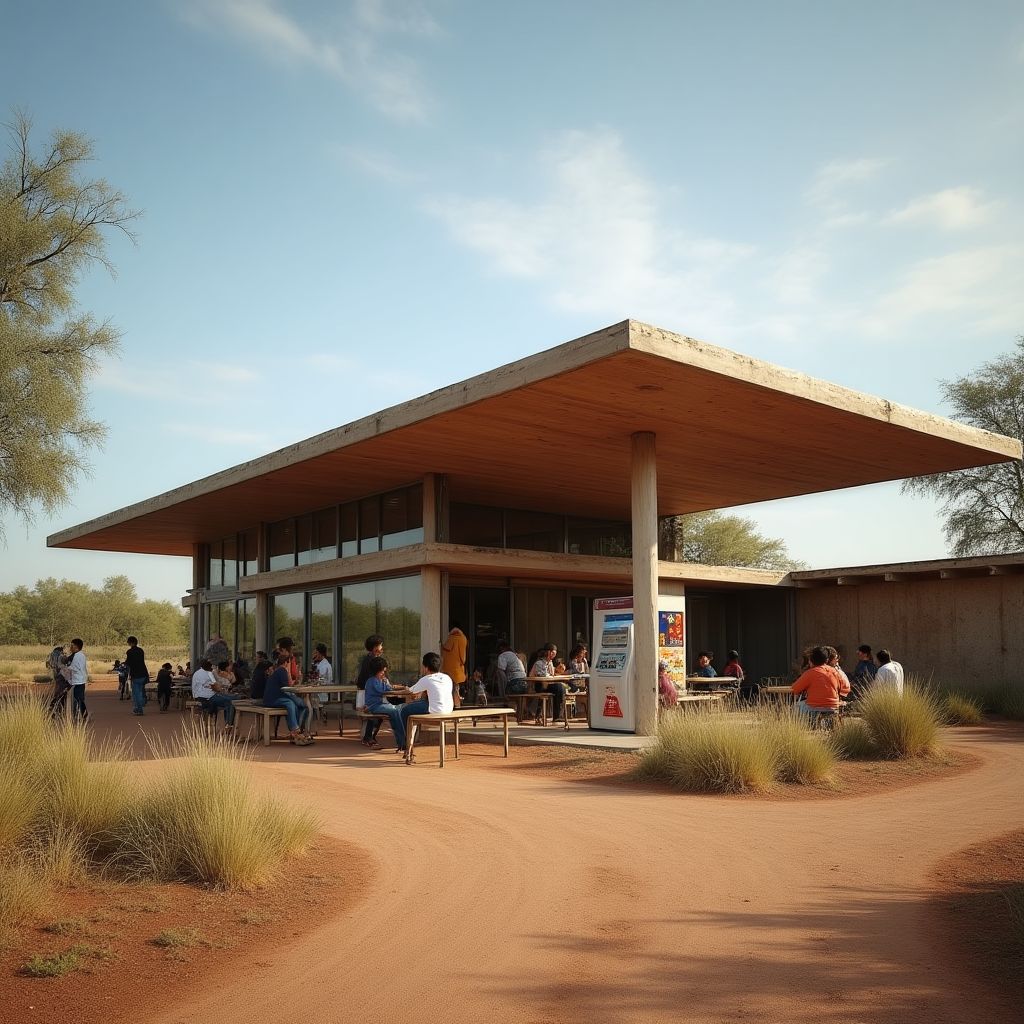 Proyecto comunitario en estación de servicio rural
